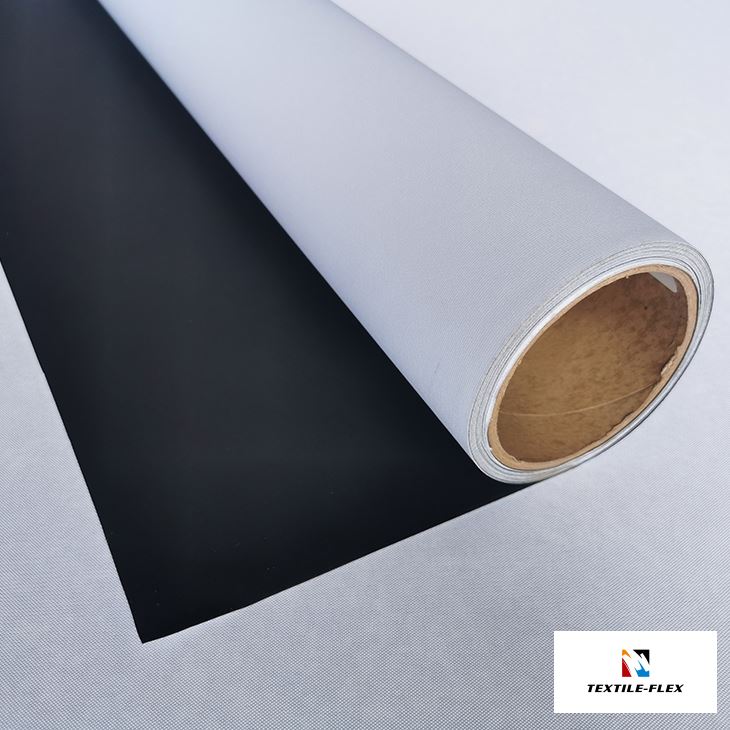 Black Back Polyester Blockout Banner Fabric